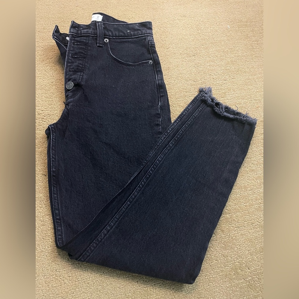 Abercrombie & Fitch Black Button-Fly Jeans